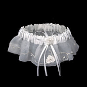 Satin With Flower Wedding Garters