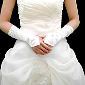 satinato senza dita da sposa gomito lunghezza guanti