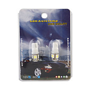 T10 0.75W 12V Yellow Light 5-LED Car Turning Signal Light Bulb - White (2-Pack)
