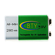 BTY 280mAh Ni-MH 9v oplaadbare batterij
