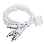 premium usb av cable de carga de datos para el iphone 3gs, ipod