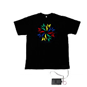geluid en muziek geactiveerd spectrum vu meter el Visualizer t-shirt (4 * aaa)