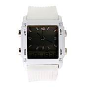 digitale + analogico dual-mens tempo orologio da polso con display giorno della settimana - bianco (2 * cr1120)