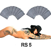 50 pezzi sterilizzata taglia 5 round shader (rs) aghi per tatuaggio (035.903,16)