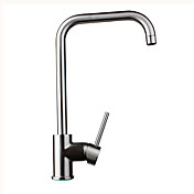 moderne solid messing kjøkkenkran - nikkel børstet finish
