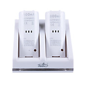 Rechargeable Battery Dock/Stand/Station for Wii + 2 x 2800mAh Rechargeable Batteries