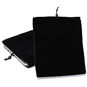 caja de la bolsa de tela suave protector para 1/2/3/4 ipad y otros (negro)