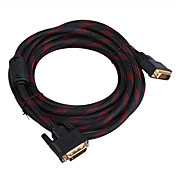 chapado en oro DVI 24 +1 mm cable blindado de conexión (5 m de longitud)