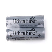 17500 3.6v 1300mah ultrafire lc17500 batterie (2-pack)
