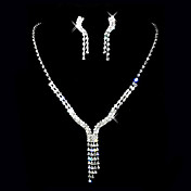 bela strass tcheco com liga colar banhado de noiva e brincos conjunto de jóias