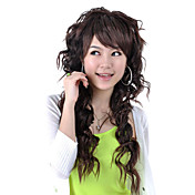 Capless Extra Long Top Grade Quality Synthetic Coffee Curly Hair Wig