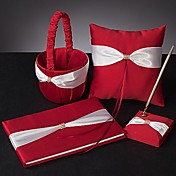 gras collection de mariage rouge sertie d'ivoire châssis et strass (4 pièces)