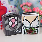 Square Tuxedo & Gown Favor Box (Set of 12)