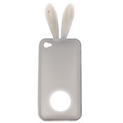 Etui en Silicone Style Lapin pour iPhone 4 - Gris
