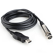 3M Microphone USB MIC Link Cable USB Male to XLR Female