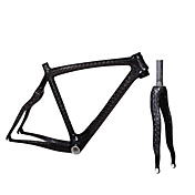 700c full carbon piuma leggera serpente a forma di diamante bici telaio da strada con forcella rigida colore naturale