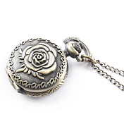 antieke rozen quartz kleine zakhorloge ketting ketting
