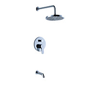 Chrome Wall Mount Rainfall Single Handle Shower Faucet(0758-HM-6111)