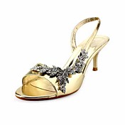 Leatherette Upper Stiletto Heel Pumps With Rhinestone Wedding Shoes More Clors Available