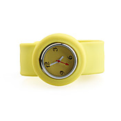 silicone band fashiona donne casual gelatina clap guardare - giallo