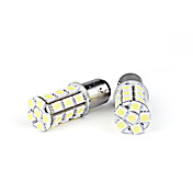 2 pièces 27 a conduit les ampoules 5050 tour / freins blanc (lumière constante / stroboscope)