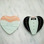 abito a forma di cuore e sottobicchieri smoking (set di 2)