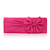 Gorgeous Soft Shining Cotton Shell With Applique Evening Handbags/ Clutches More Colors Available