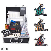 3 Guns Tattoo Kits With LCD Power and 40 Color Ink