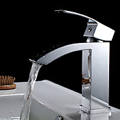 Elegant Solid Brass Bathroom Sink Faucet - Chrome Finish