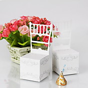 Delicate Floral Print Chair Design Favor Box (Set of 12)
