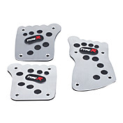 3 piezas huellas de frenado del coche estilo / pedal de embrague / pedal del acelerador-Color negro + plata (szc7008)