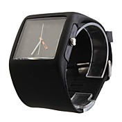 silicone banda moda uomo donna unisex casual gelatina sport watch - nero
