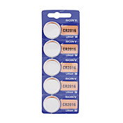 Sony CR2016 3v batteries haute capacité au lithium piles bouton (5-pack)