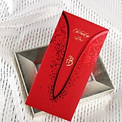 formelle v-cut invitation de mariage en relief avec insert (jeu de 50)