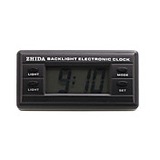 reloj electrónico del automóvil con luz de fondo azul - negro - ZD-06b