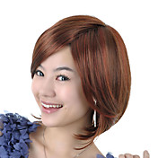 Capless Medium Length High Quality Synthetic Nature Look Golden Brown Bob Style Hair Wig