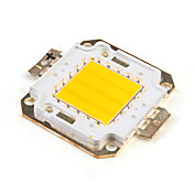 DIY 30W 2400-2700lm 3000-3500K теплый белый свет квадратный светодиодный излучатель (10 серии 3 параллельных 30-33V)