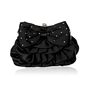 Gorgeous Satin Shell With Rhinestone Evening Bag Handbag Purse Clutch