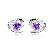 Charming 925 Sterling Silver/Rhinestone With Platinum Plating Earrings