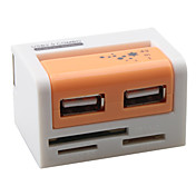 usb 2,0 combo 43-i-1 kortlæser med hi-speed 2 port USB hub