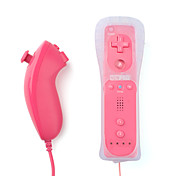 Remote MotionPlus und Nunchuk-Controller mit Gehäuse für wii / wii u (pink)
