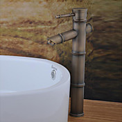 Antique Brass Bathroom Sink Faucet - Bamboo Shape Design
