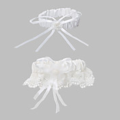2-Piece Polyester With Satin Ribbons Wedding Garters
