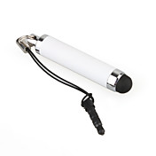 White Capacitive Touchscreen Stylus with 3.5mm Headphone Jack Plug for iPad, iPhone and More