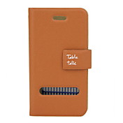 beschermende pu lederen case voor de iPhone 4 met beschermfolie (oranje)