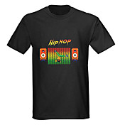 Sound und Musik aktiviert Spektrum VU-Meter el Visualizer T-Shirt (4 * aaa)