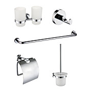5-Pieces Chrome Finish Bathroom Accessory Set