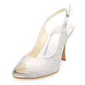 Sparkling Glitter Upper Stiletto Heel Peep Toe With Sparkling Glitter Wedding Shoes More Colors Available