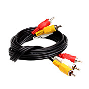 1,2 meter RCA video og stereo audio signal kabel