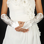 satinato gomito senza dita lunghezza guanti da sposa